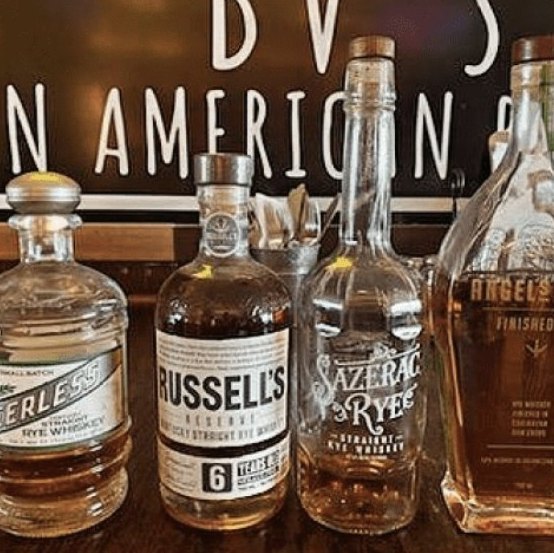 Rye whiskey selection