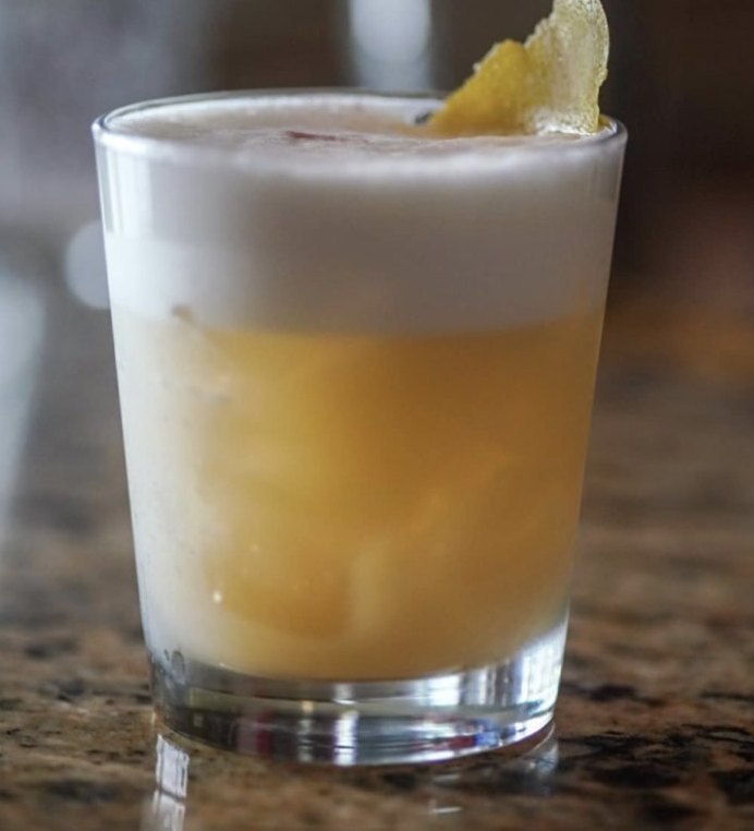 Whiskey sour at the bar